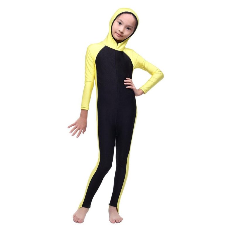 Nơi bán Muslim Children Full Cover Swimwear Girls Islamic One Piece Swimsuit Female Beachwear - intl