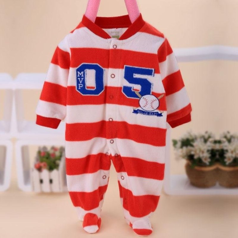 Nơi bán Newborn baby Clothes Animal Print Baby Stripe Jumpsuit (#2) - intl