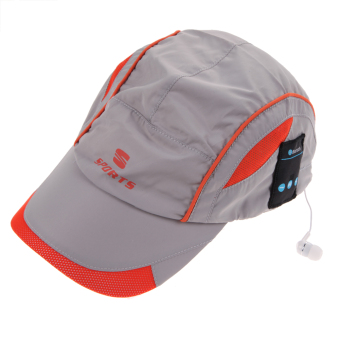 Outdoor Bluetooth Stereo Music Hat Headphone Earphone Sport Cap(Gray) - intl  
