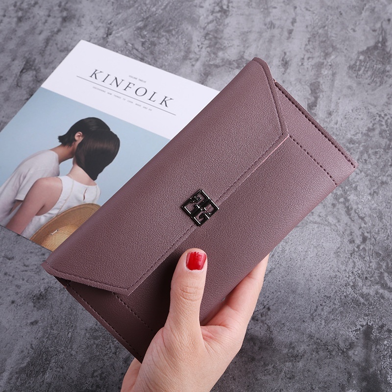 Hình ảnh Premium PU Leather Multifunctional Fashion Women Wallet - intl