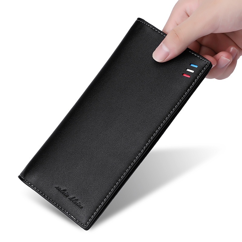 Hình ảnh Premium PU Leather Multifunctional Large Capacity Men Wallet - intl