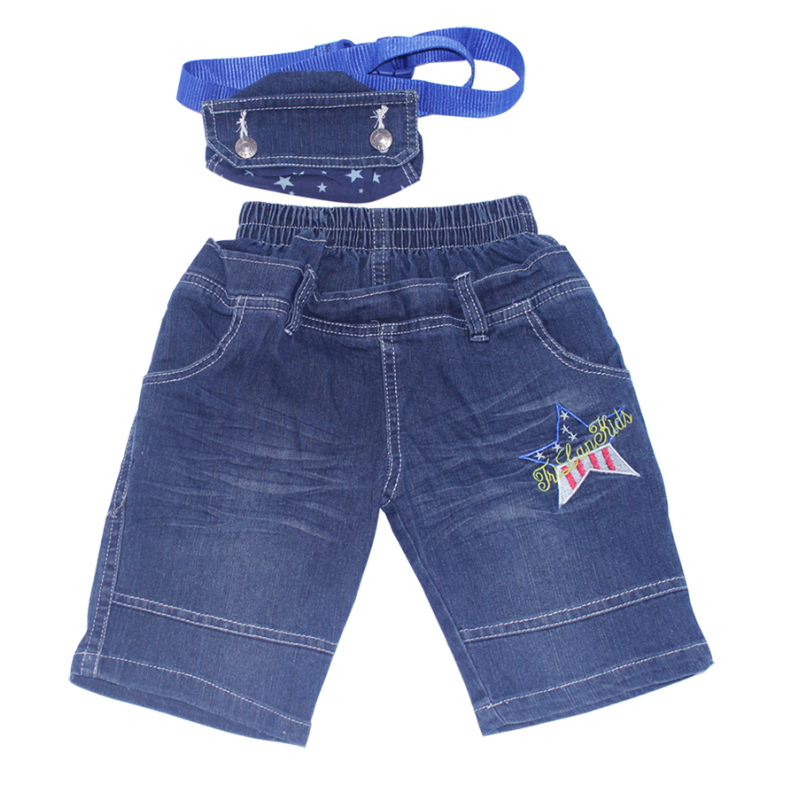 Nơi bán Quần dài jean + túi đeo cho bé trai 1-9 tuổi Tri Lan QDBT006 (Xanh)