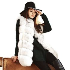 Nơi Bán Round Neck Sleeveless Faux Fur Women’s Waistcoat S White – Intl   QCC Mall