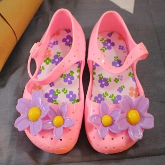 sandal nhựa đính hoa  