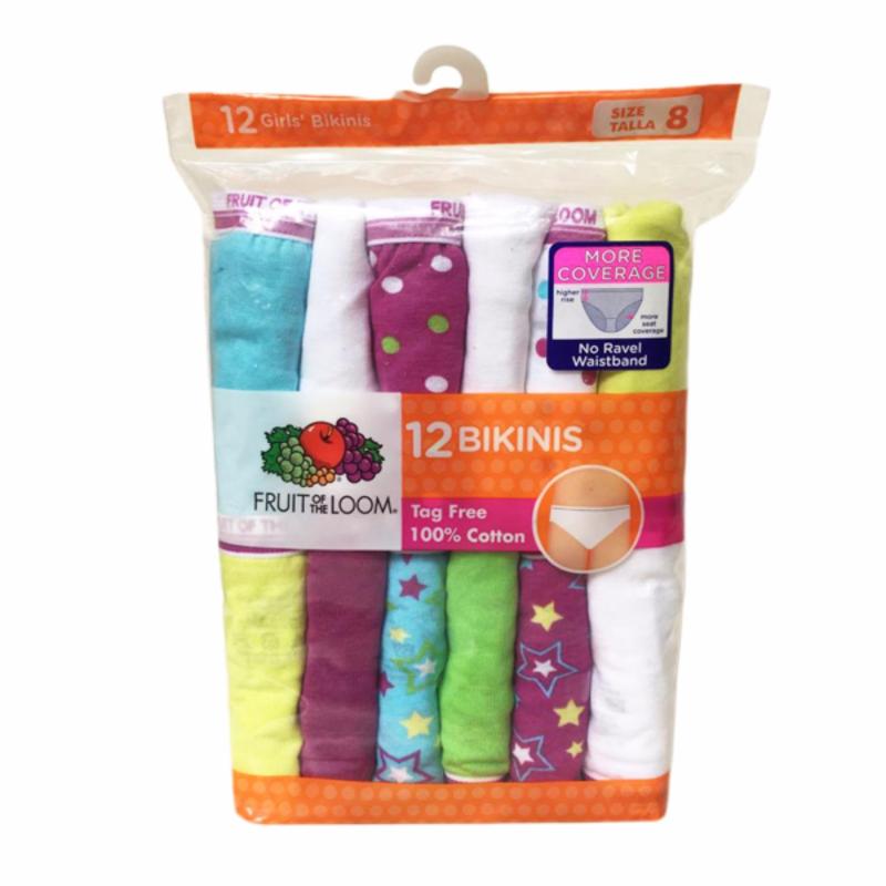 Nơi bán Set 12 quần chip bé gái Fruit of the Loom Bikinis