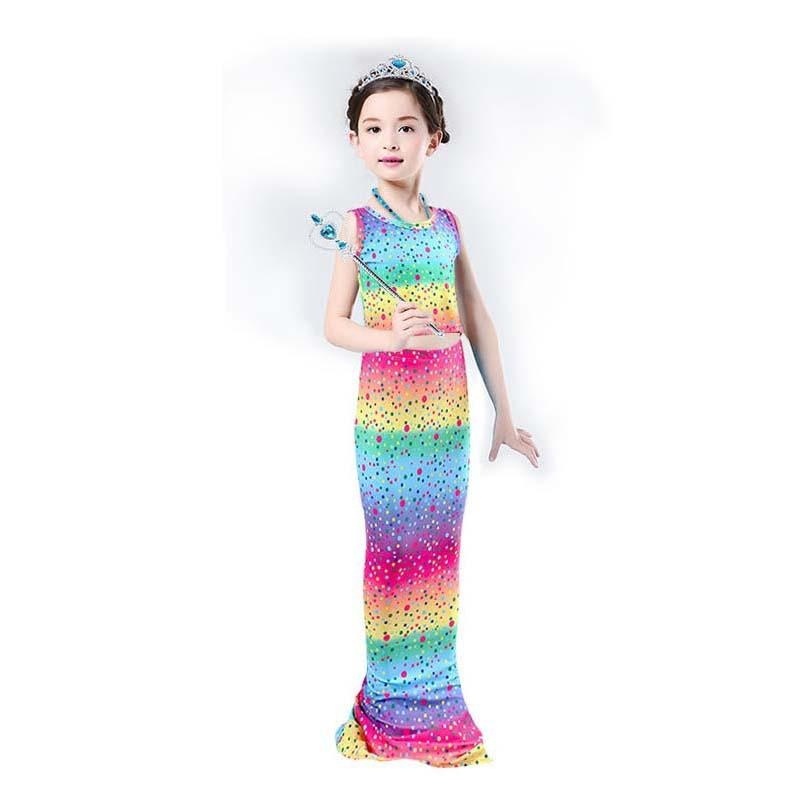 Nơi bán Three-piece Set Summer Girls Kids Swimmable Mermaid Tail Sea-maid Bikini Swimwear Swimming Costume Set - intl