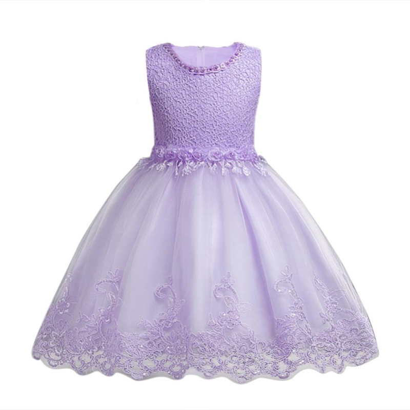 Nơi bán Toddler Girl Baby Purple Tutu Dress Flower Pearl Lace Mesh Dress for Party - intl