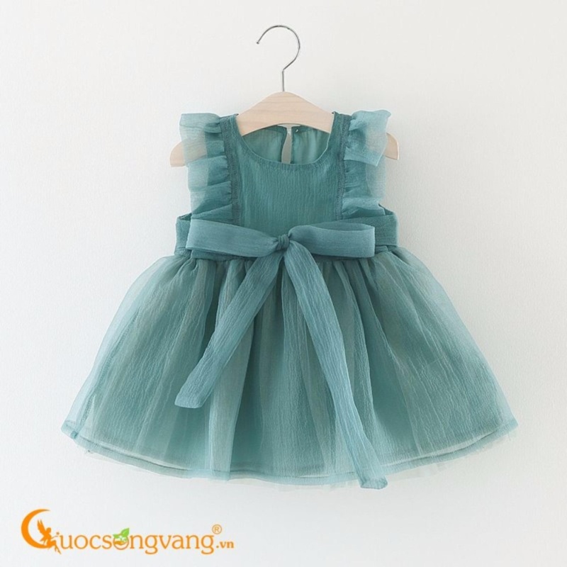 Nơi bán Váy đầm bé gái kiểu công chúa tay bèo GLV044-Green