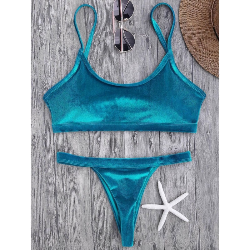 Nơi bán Velvet V String Bralette Bikini Set - intl