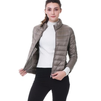 Women Light Down Jacket New Arrival Women Slim Thin Short 90% White Duck Extra Parka Sleeve Zipper Pockets Plus Size...