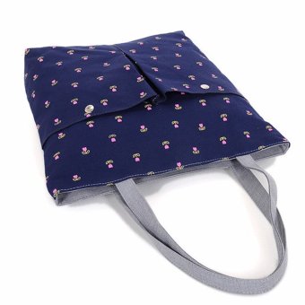 YBC Fashion Canvas Cute Tote Bags School Bag for Girls Blue - intl  
