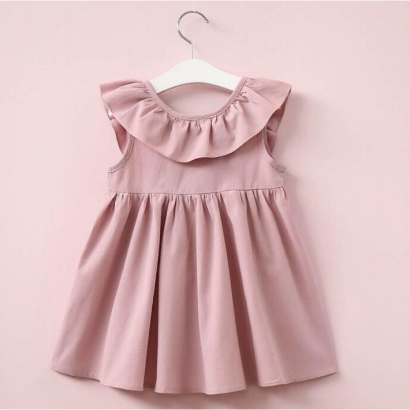 Nơi bán ZH A Baby Bow Ruffle Back Skirt Dress Pink - intl