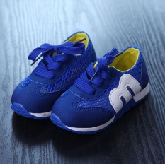 Danh sách website mua ZH Children’s Network Cloth Letter Shoe Sports Leisure Breathable Soft Single Shoes Blue – intl  online uy tín