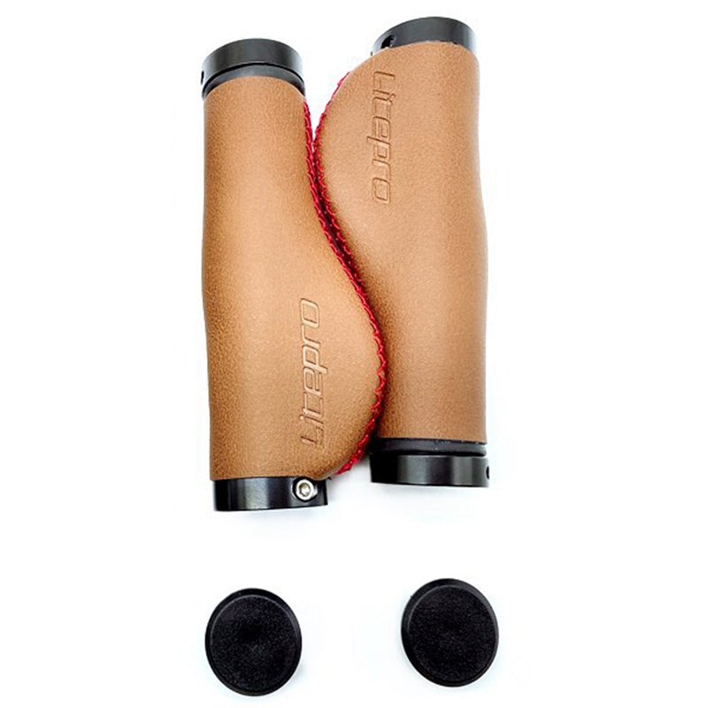 Litepro MTB จักรยานเสือภูเขา PU Handlebar Grips BMX พับได้จักรยานถนน Handle สบายขี่จักรยานอุปกรณ์เสริม