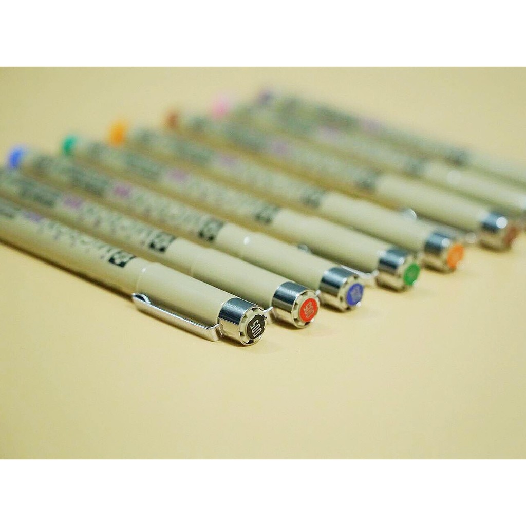 ✗  Bút line bút đi nét màu Sakura Micron - Bộ 8 màu