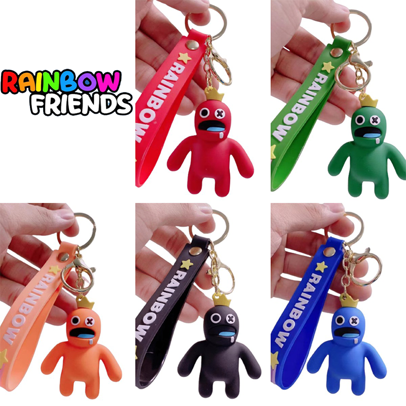 Roblox Blue Friends Rainbow Pink Yellow Duck Keychain Bag Pendant Gift Kid  Xmas