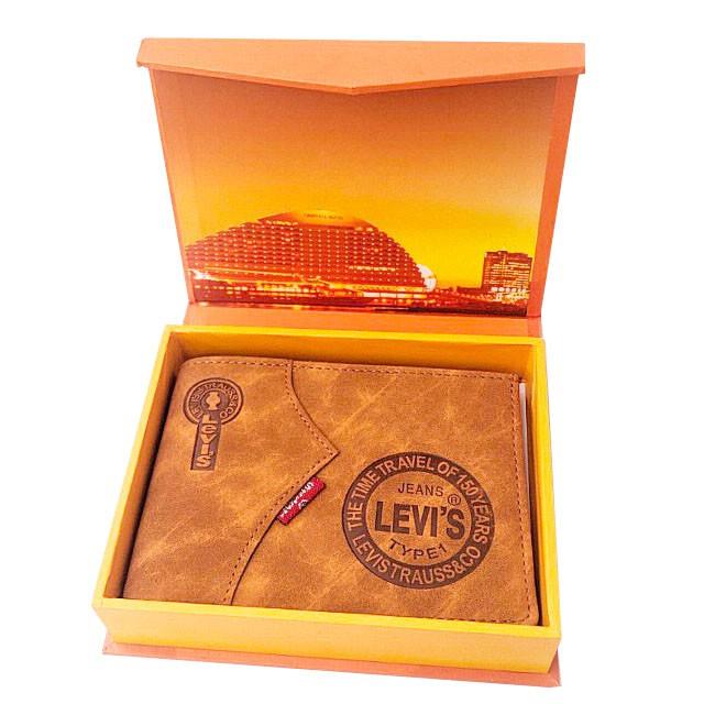 Ví nam, bóp da nam Trẻ Trung - Năng Động, 3 ngăn chính đựng tiền và nhiều nhiều ngăn nhỏ đựng giấy tờ ( Mẫu VNLEVIS 1 )