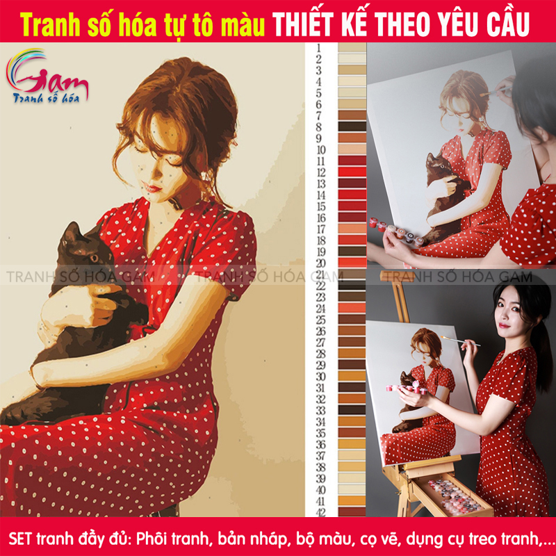 Inbox Shop Trước Đặt] Tranh Tô Màu Theo Số Thiết Kế Theo Yêu Cầu Từ Hình  Ảnh Cá Nhân Gam | Lazada.Vn