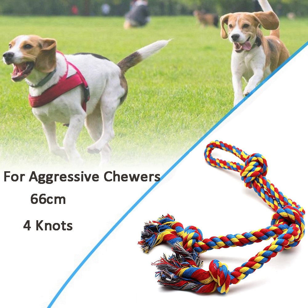 ABERTEM XL Dog Rope Toy for Aggressive Chewers Nearly Indestructible Long Lasting Tug of War Dog Toy Medium and Large Dogs 3 FEET Extra Large Dog Chew Toy 