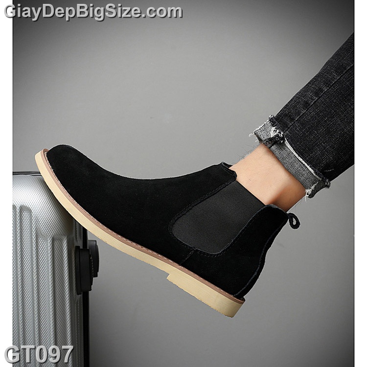 Giày Boot (bốt) Chelsea, giày cổ cao big size cỡ lớn EU 45-46 cho nam chân to cân đối 19