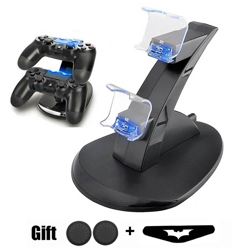 Charger for PS4 Game Controller Dual Charging Indicator Charging  Station/Dock/Stand for PS4/PS4 Slim/PS4 Pro Gamepad 