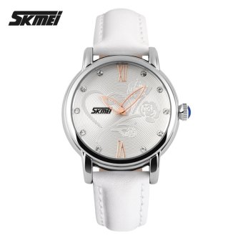 [100% Genuine]SKMEI Quartz Watch Women Watches Women's Leather Dress Fashion Brand Waterproof Wristwatches - intl  