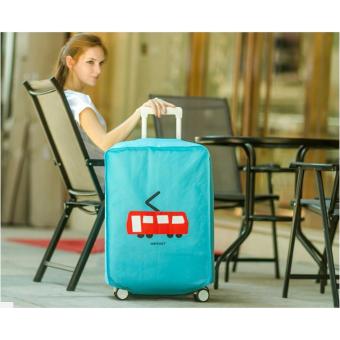 Áo trùm bảo vệ vali chống bụi chống trầy xinh xắn 28 inch bus xanh  