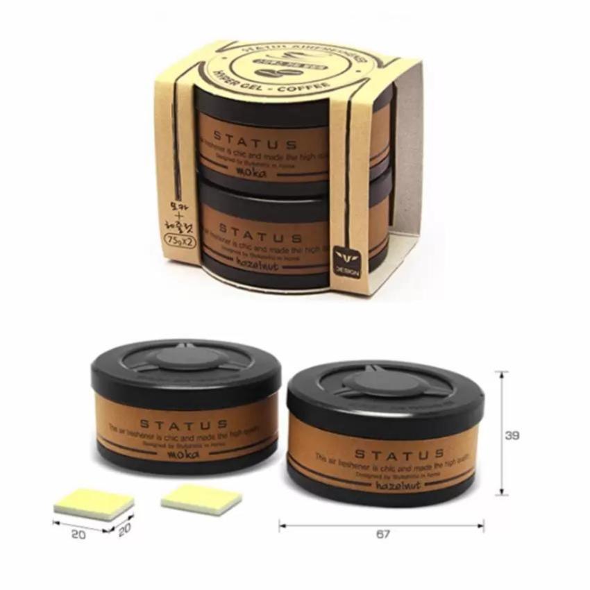 Hình ảnh Bộ 2 gel thơm khử mùi cho ô tô Status Korea