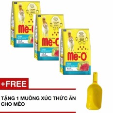 Đánh Giá Bộ 3 túi thức ăn cho mèo trưởng thành Me-O vị cá ngừ 450g + Tặng 1 muỗng xúc thức ăn