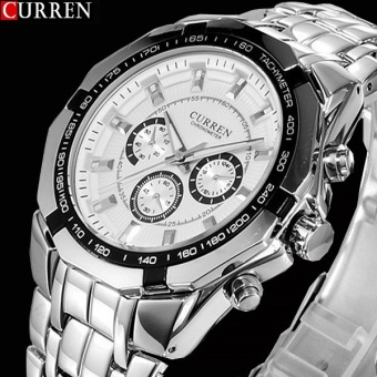 Bounabay Brand Watch Business Watch Clock Curren Mens Watches Luxury Military Full Stainless Steel Quartz Wrist Relogio Masculino 8084 -...