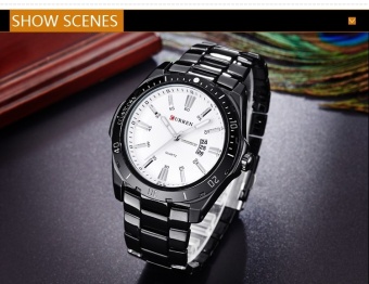 Bounabay Brand Watch Full Stainless Steel Analog Display Date Men's Quartz Watch Waterproof Watches Men relogio masculino 8110 - intl...