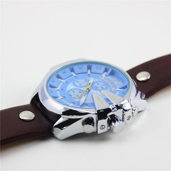 Bounabay Brand Watch Luxury Popular Blue Watches Quartz Gold Watches Men Clock Male Watch 8176 - intl  