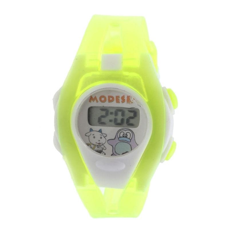 Boy Girl Student Sport Time Electronic Digital LCD Wrist Watch Green - intl bán chạy