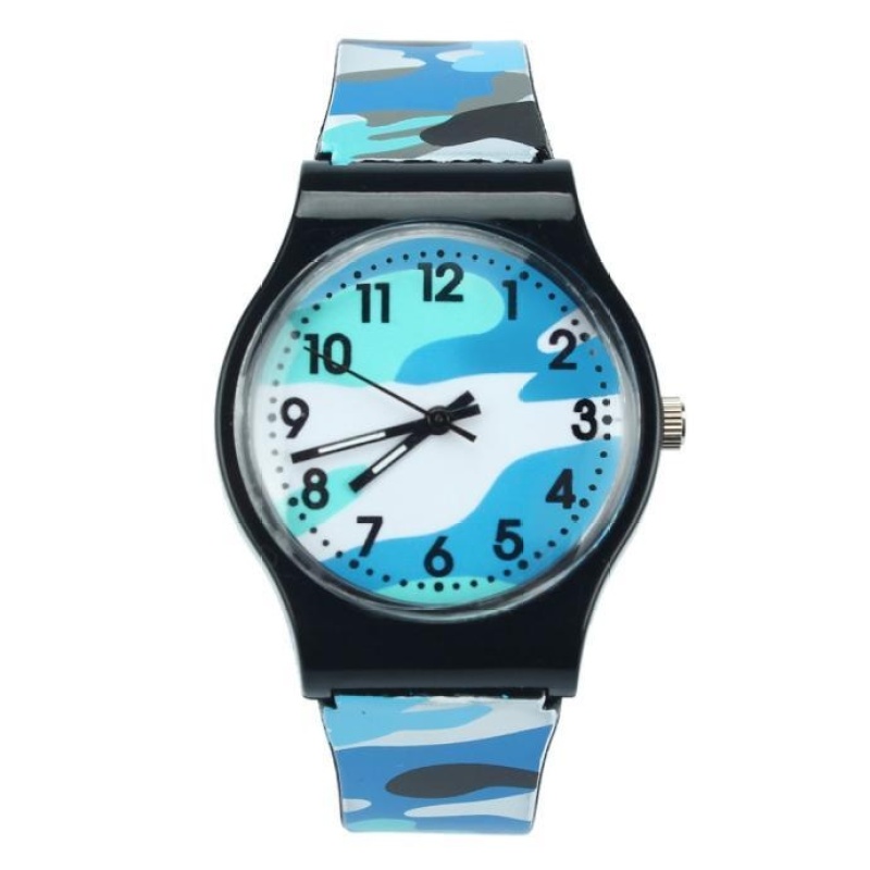 Camouflage Children Watch Quartz Wristwatch For Girls Boy Blue - intl bán chạy