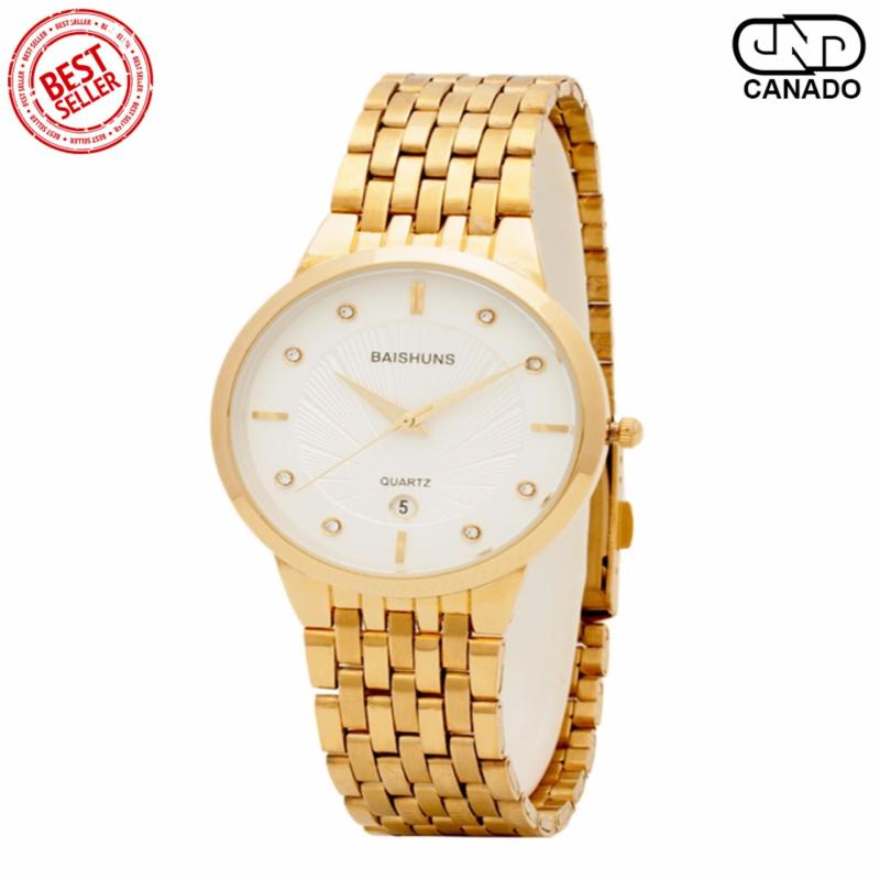 Nơi bán CANADO Đồng hồ nam mặt chạm rồng BAISHUNS C0357 (Vàng)