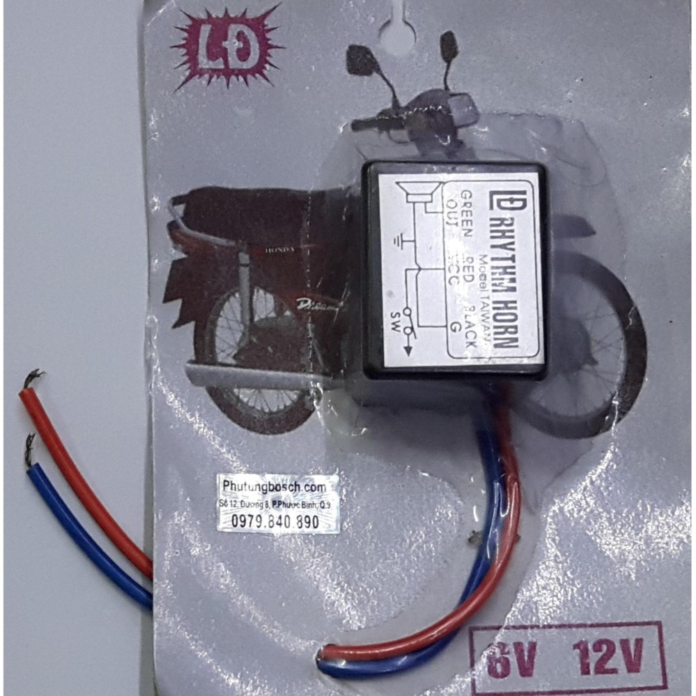 Cục đá đèn hoặc đá kèn xe máy và xe hơi 12v.