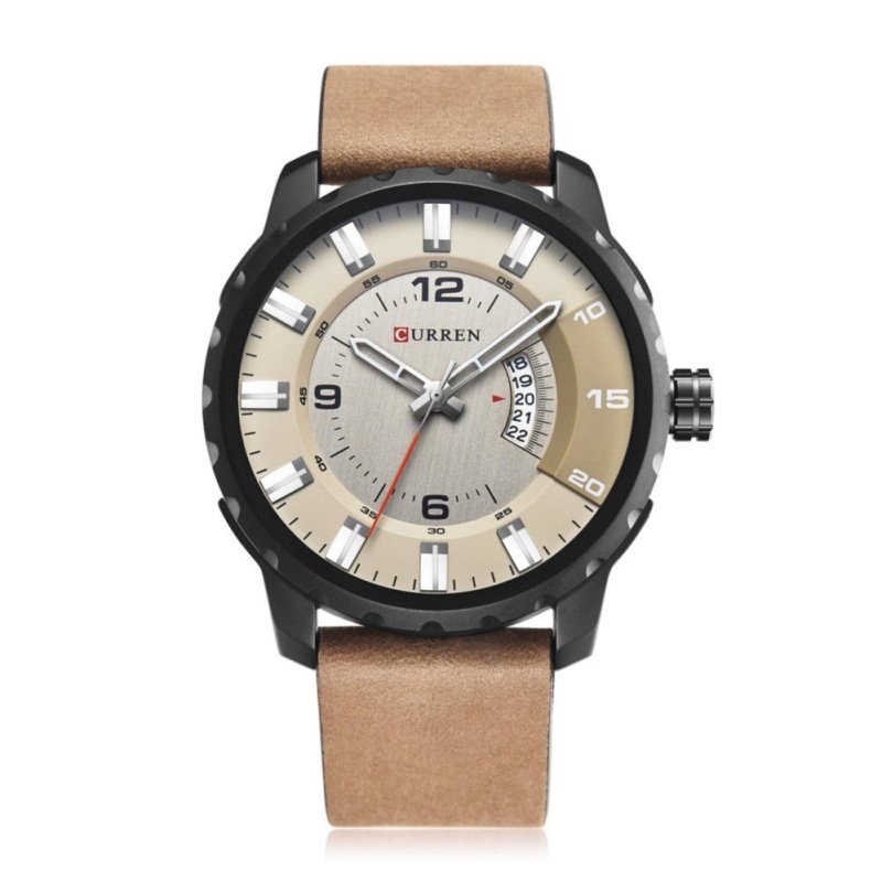 CURREN Mens Waterproof Quartz Leather Strap Wrist Watch - intl bán chạy