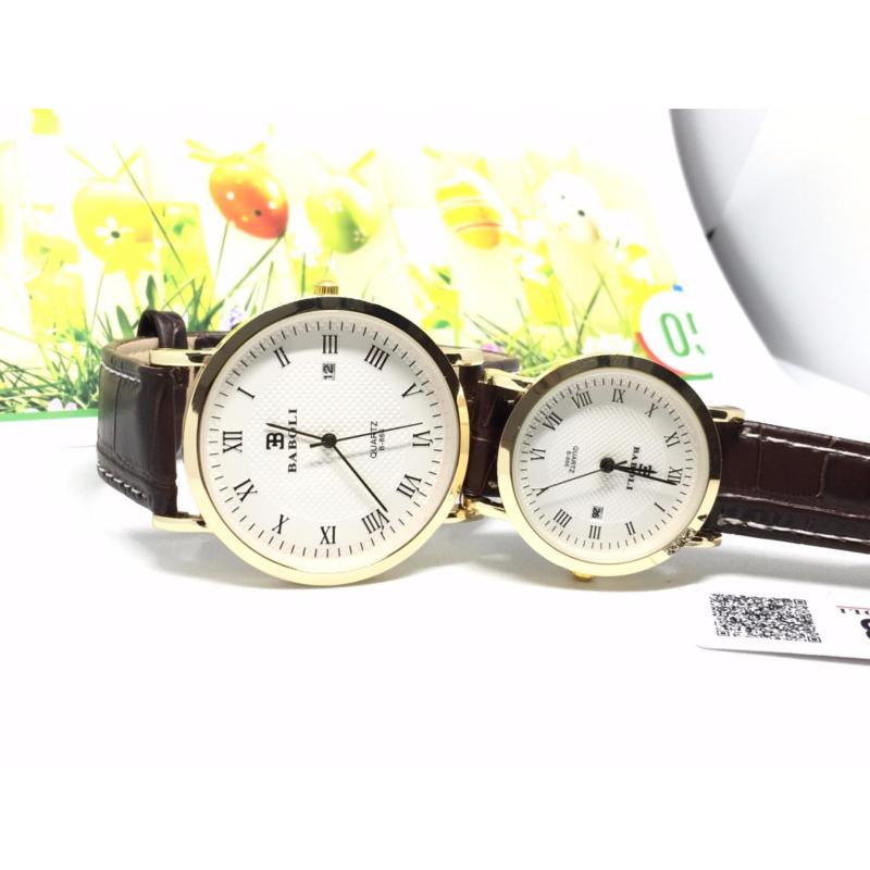 Nơi bán Đồng hồ cặp tình nhân Baboli B001 (dây nâu)