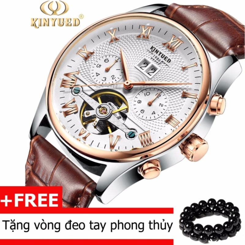 Nơi bán Đồng hồ cơ Automatic dây da chạy 5 kim Kinyued 1003