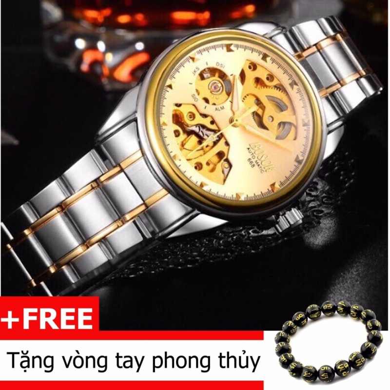 Nơi bán Đồng hồ cơ Automatic dây thép không gỉ Bosck Japan Movt 1004