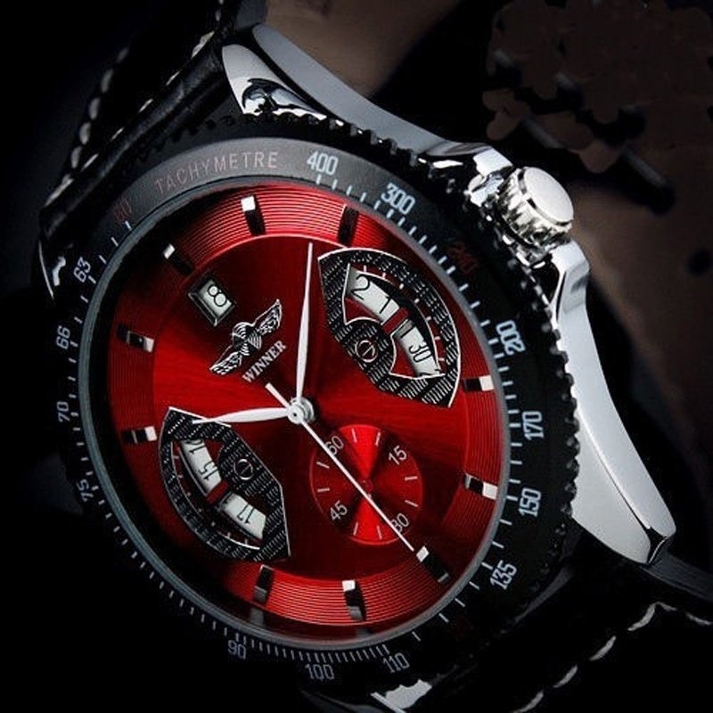 Nơi bán YBC Men Sports Leather Automatic Mechanical Analog Wrist Watch
Black - intl
