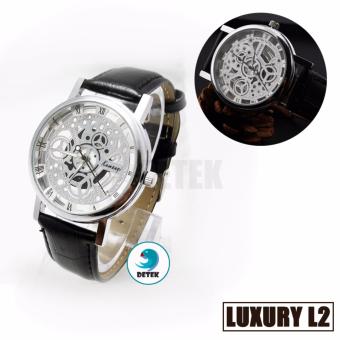 Đồng hồ dây da thời trang Luxury L2 (Bạc)  