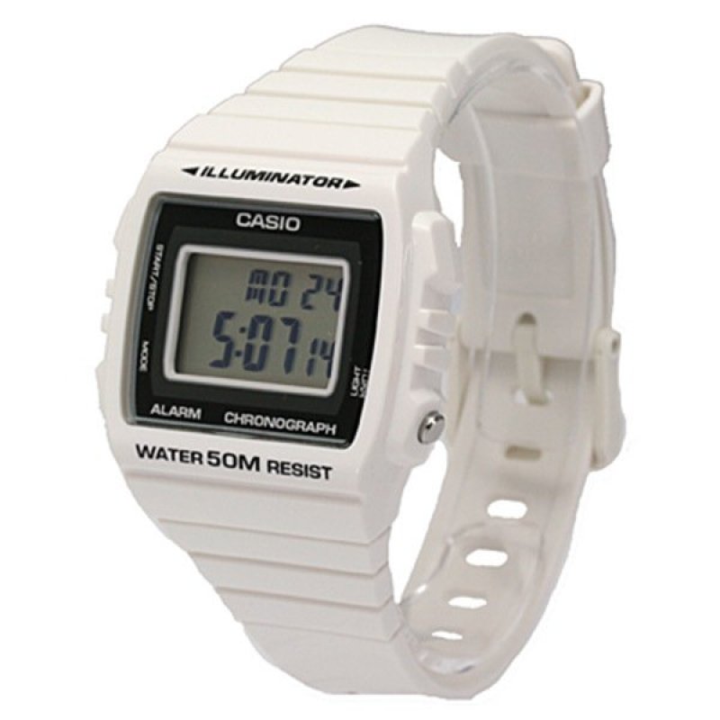 Đồng hồ dây nhựa Casio W-215H-7Avdf (Trắng) bán chạy