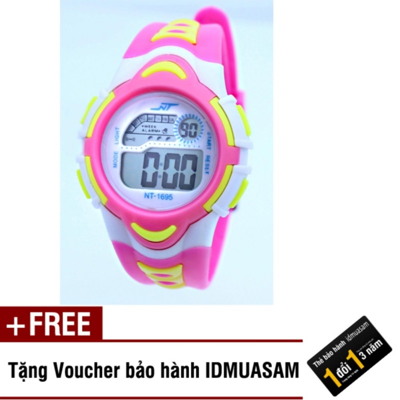 Đồng hồ điện tử trẻ em IDMUASAM 7893 (Hồng) + Tặng kèm voucher bảo hành IDMUASAM bán chạy