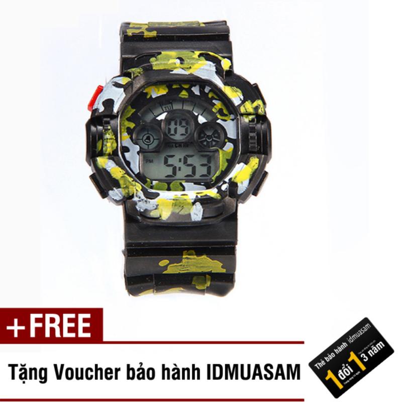 Nơi bán Đồng hồ điện tử trẻ em IDMUASAM S0841 (Đen rằn xanh lá) + Tặng kèm voucher bảo hành IDMUASAM