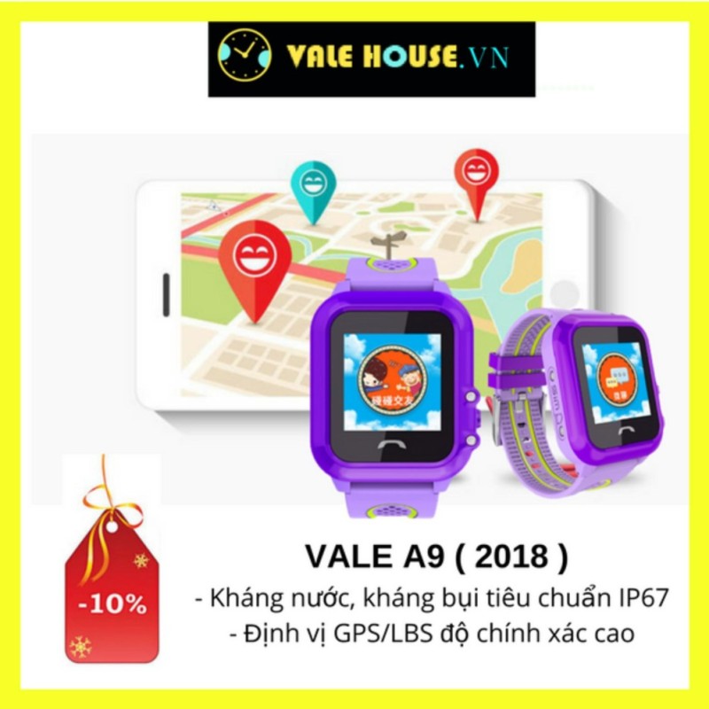 Nơi bán Đồng hồ định vị trẻ em VALE A9 BẰNG LĂNG TÍM 1202