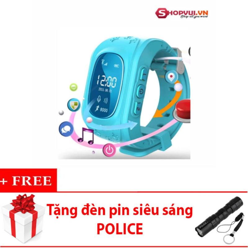 Đồng hồ định vị và giám sát trẻ em thông minh SMARTWATCH (Xanh Dương) + tặng đèn pin 3W bán chạy