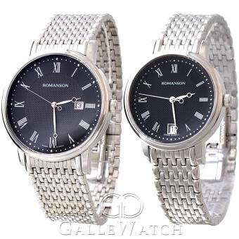 Đồng hồ đôi Romanson TM1274MWBK + TM1274LWBK  