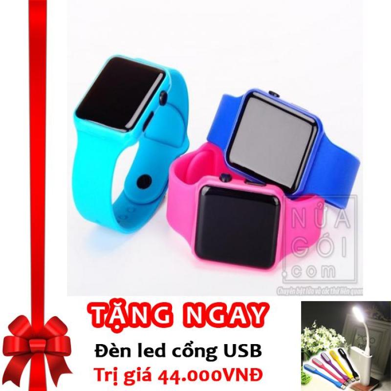 Đồng hồ LED kiểu dáng smartwatch 2 nút bấm F592 (nâu) + Tặng đèn LED cổng USB bán chạy