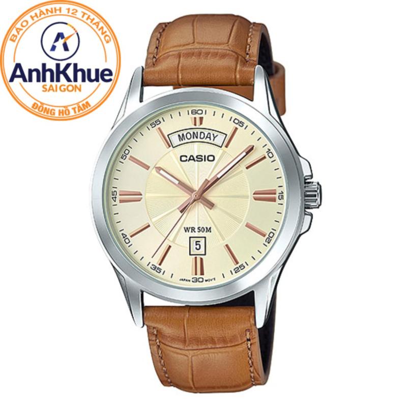 Nơi bán Đồng hồ nam dây da Casio MTP-1381L-9AVDF (Bạc)